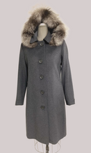 Load image into Gallery viewer, Carolina Classic Coat - 50% Cashmere & Wool Blend -Detachable Fox Hood