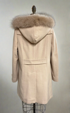 Load image into Gallery viewer, Amanda Coat - Pure Virgin Merino Wool - Detachable Fox Hood