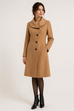 Load image into Gallery viewer, Elisabeth Fit & Flair Coat - 50% Cashmere & Wool Blend