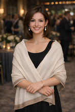 Load image into Gallery viewer, Silk and Cashmere Shawl - Border Collection