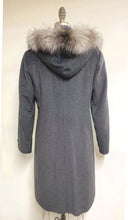 Load image into Gallery viewer, Carolina Classic Coat - 50% Cashmere & Wool Blend -Detachable Fox Hood