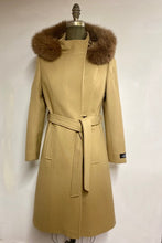 Load image into Gallery viewer, Lexi Coat- Cashmere & Wool Blend-Detachable Fox Hood