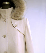 Load image into Gallery viewer, Amanda Coat - Pure Virgin Merino Wool - Detachable Fox Hood