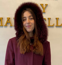 Load image into Gallery viewer, Elena Coat - 100% Pure Virgin Merino Wool - Detachable Fox Hood
