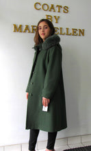 Load image into Gallery viewer, Elena Coat - 100% Pure Virgin Merino Wool - Detachable Fox Hood