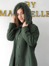 Load image into Gallery viewer, Elena Coat - 100% Pure Virgin Merino Wool - Detachable Fox Hood