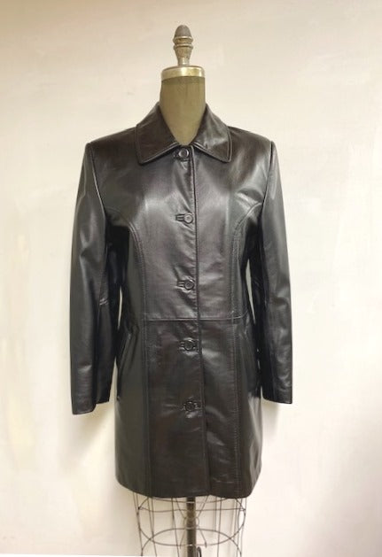 Women's Leather Jacket- Style #AB102BC