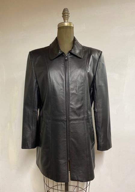 Women's Leather Jacket- Style #AB113ZJ