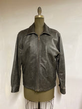 Load image into Gallery viewer, Men's Leather Bomber Jacket- Style #AB116ZJ