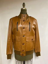 Load image into Gallery viewer, Men's Leather Bomber Jacket- Style #AB121-2-BJ
