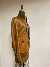 Load image into Gallery viewer, Men&#39;s Leather Bomber Jacket- Style #AB121-2-BJ
