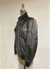 Load image into Gallery viewer, Men's Leather Bomber Jacket- Style #AB104BJ