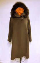 Load image into Gallery viewer, Rachel Coat - 50% Cashmere & Wool Blend - Detachable Fox Hood