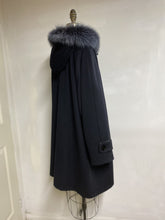 Load image into Gallery viewer, Esther Car Coat - 50% Cashmere & Wool Blend - Detachable Fox Hood