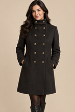 Load image into Gallery viewer, Anastasia - Women's Double Breasted Cashmere &amp; Wool Coat

