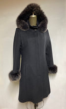 Load image into Gallery viewer, Elena Classic Coat - 50% Cashmere &amp; Wool Blend - Fur Hood and Cuffs
