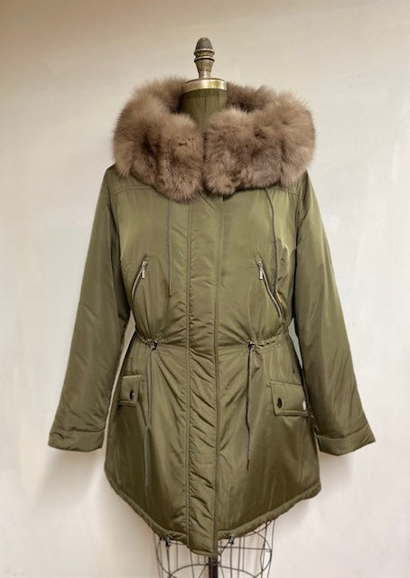Maya - Quilted Removable Fur Lined Puffer Coat