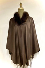 Load image into Gallery viewer, Clara - Easy Travel Wrap -50% Cashmere- Fur Trim
