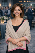 Load image into Gallery viewer, Silk and Cashmere Shawl - Border Collection
