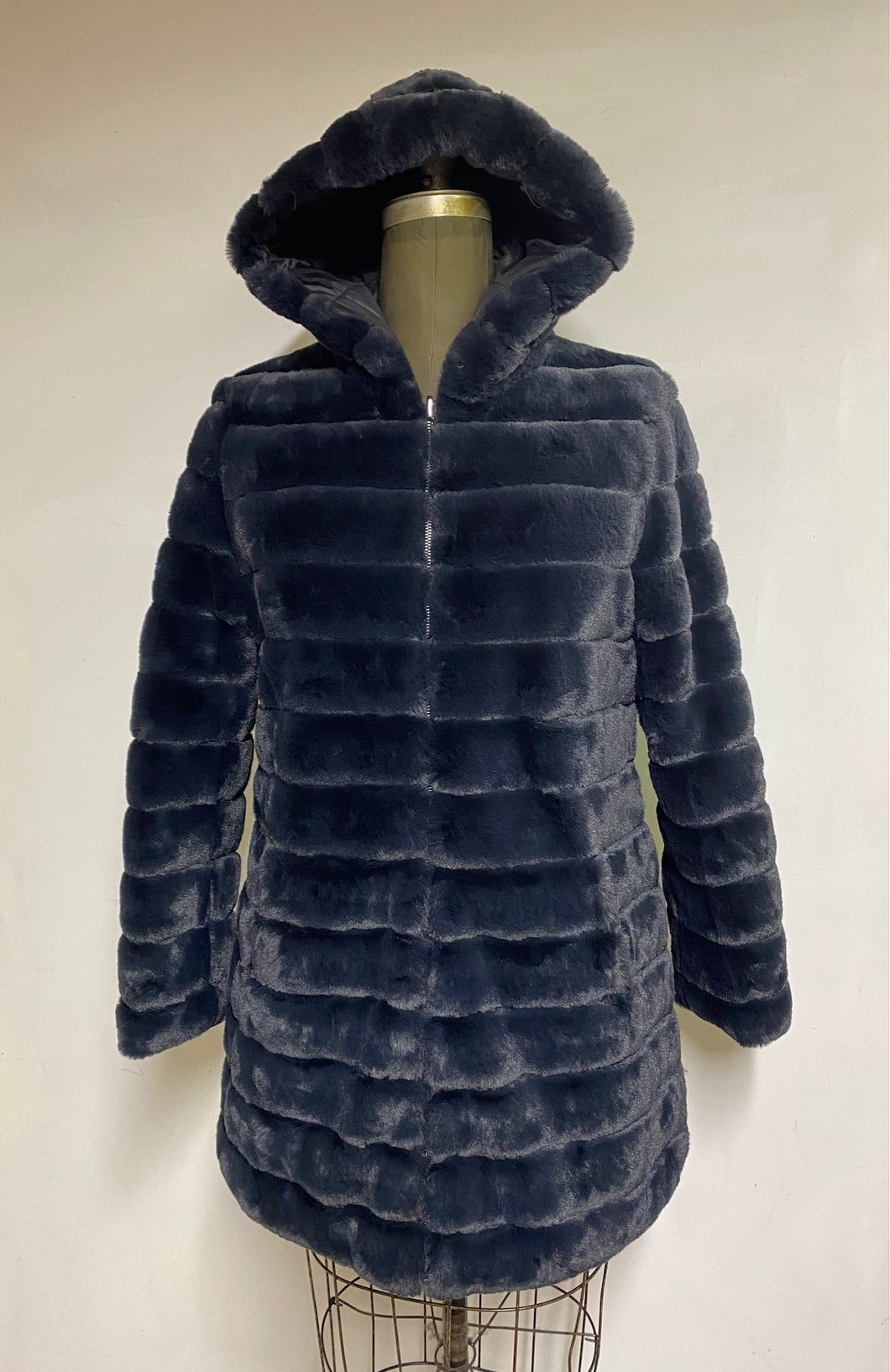 Wendy - Reversible Faux Fur Sheared Mink Car Coat
