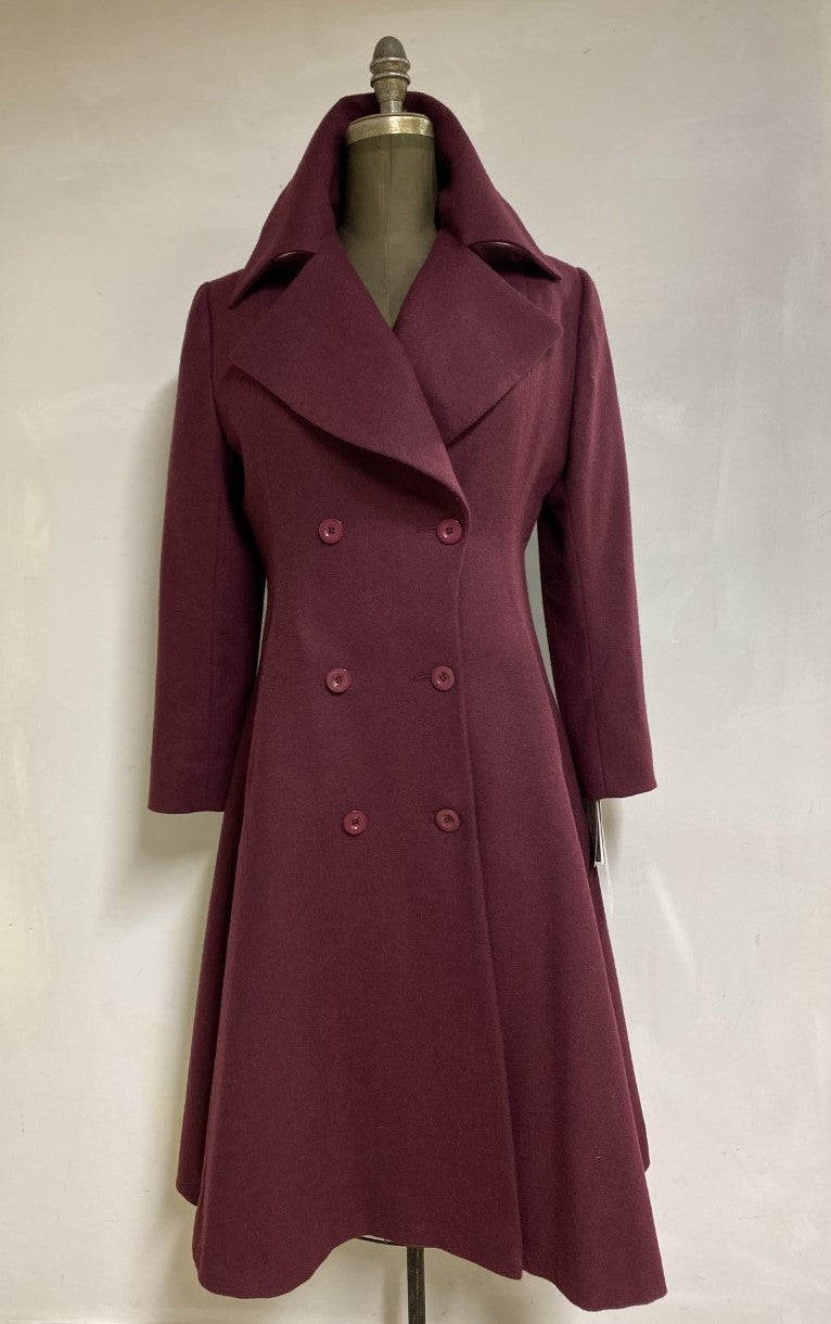 Monica Redingote Coat - 100% Pure Merino Wool