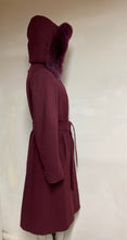 Load image into Gallery viewer, Lexi Coat-Merino Wool Blend-Detachable Fox Hood
