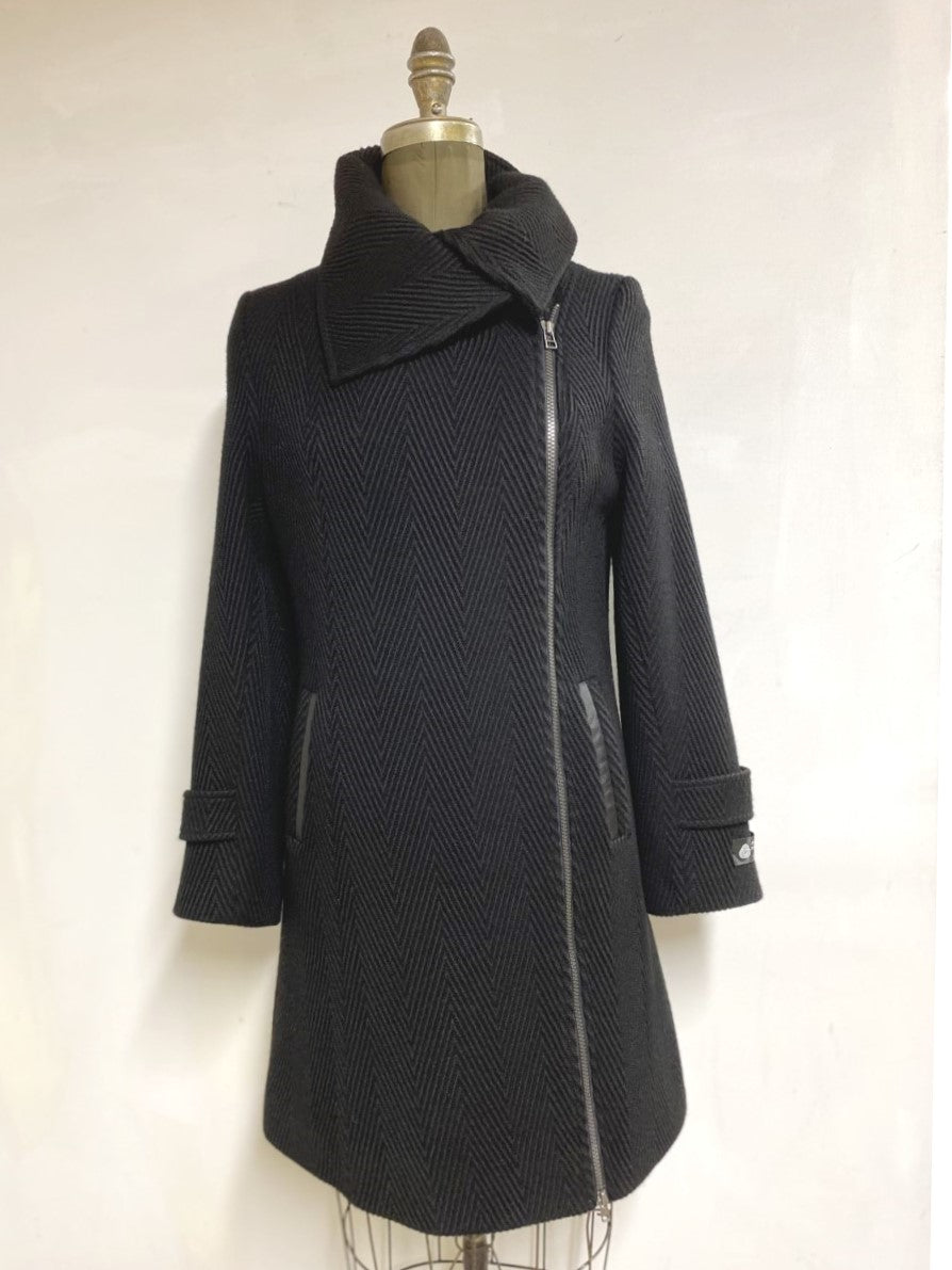 Mayfair Coat Zipper Front - 100% Pure Virgin Merino Wool