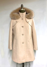 Load image into Gallery viewer, Amanda Coat - Pure Virgin Merino Wool - Detachable Fox Hood
