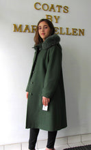Load image into Gallery viewer, Elena Coat - 100% Pure Virgin Merino Wool - Detachable Fox Hood
