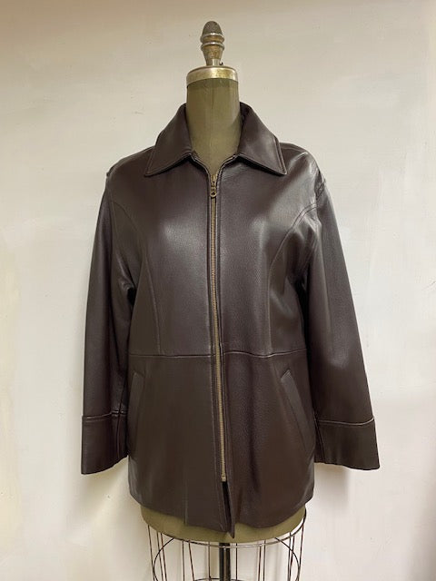 Men's Leather Car Coat- Style #AB109ZJ – CoatsByMaryEllen