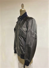 Load image into Gallery viewer, Men&#39;s Leather Bomber Jacket- Style #AB104BJ
