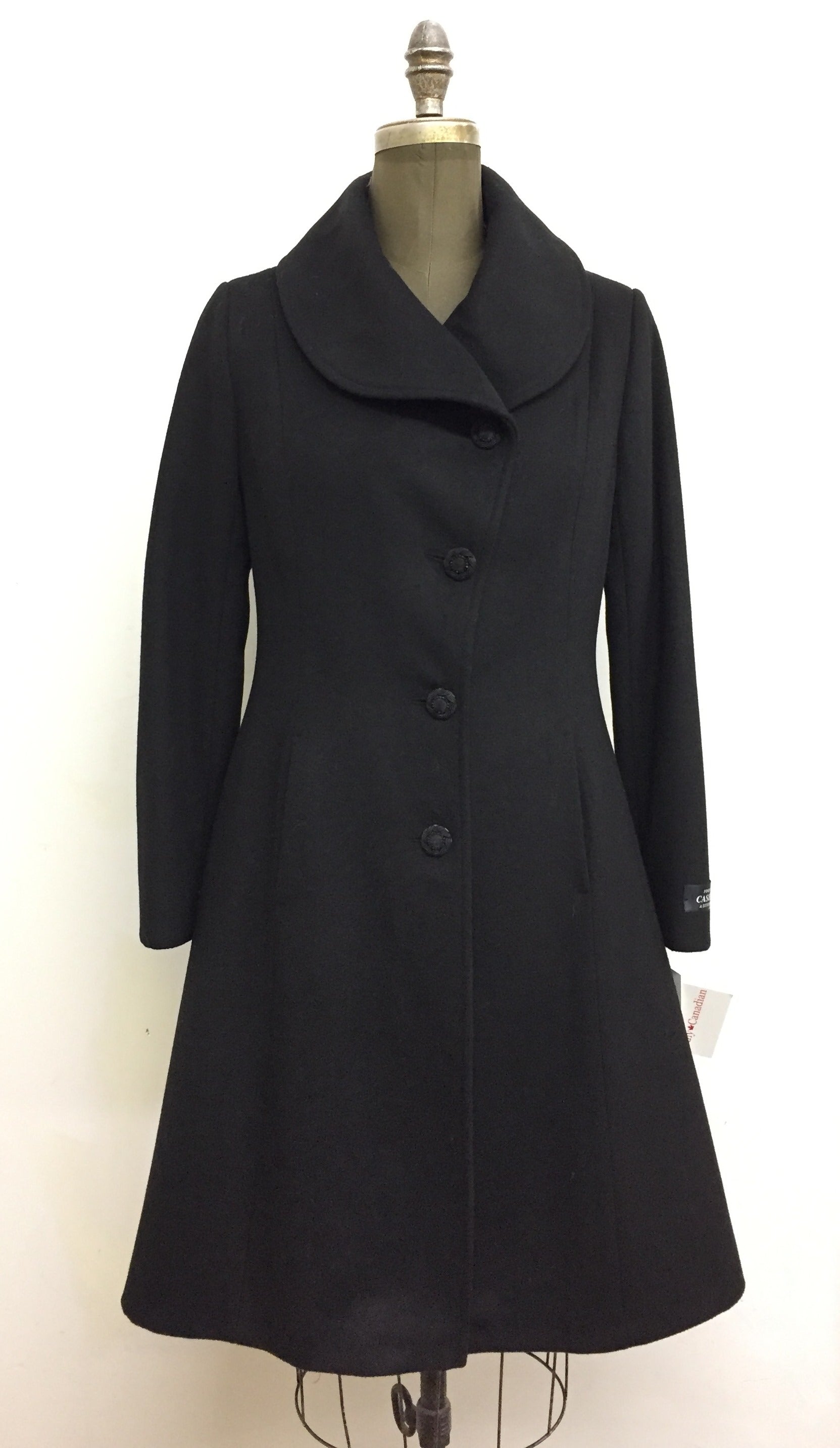 Elisabeth Fit Flair Coat Cashmere Wool Blend S Black Please Contact Us Directly For Custom Orders