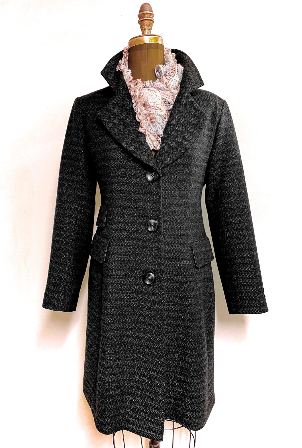 Mary Equestrian Style Coat - 100% Merino Wool