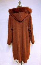Load image into Gallery viewer, Rachel Coat -Cashmere &amp; Wool Blend - Detachable Fox Hood
