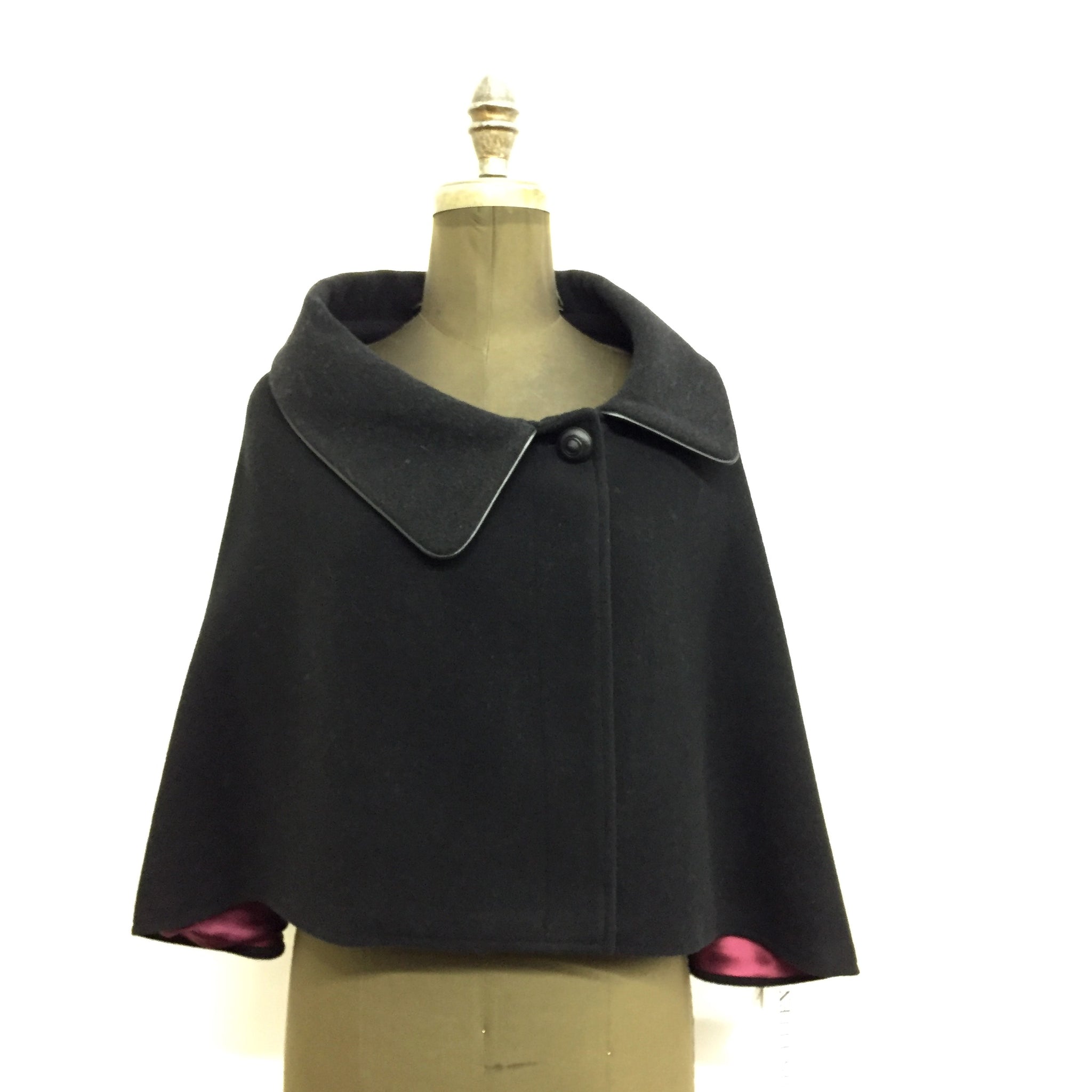 Cape collar Narrow line coat – L'AUBE BLANC