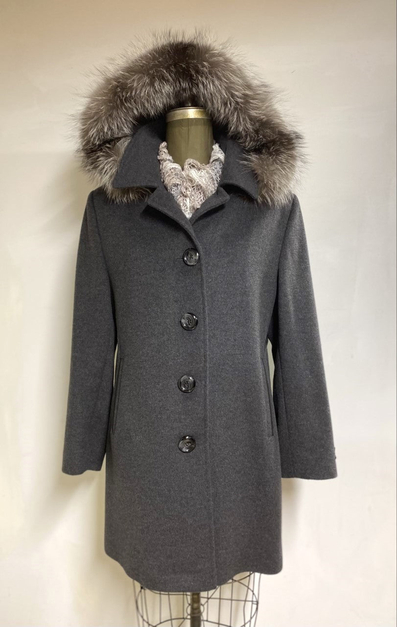 Jessica Car Coat -Detatachable  - 50% Cashmere & Wool Blend