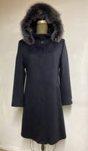 Load image into Gallery viewer, Elena Classic Coat - 50% Cashmere &amp; Wool Blend - Detachable Fox Hood
